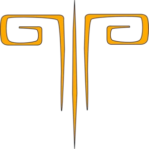 Ollis design logo signet orange black